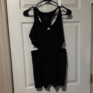 adidas Black womenRacerback One-Piece Athletic Romper
